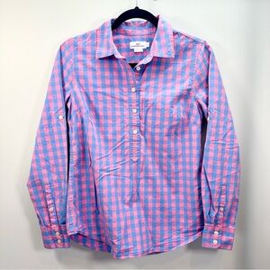 Women’s Vineyard Vines Blyden Blue & Pink Gingham Button Down Tunic Top